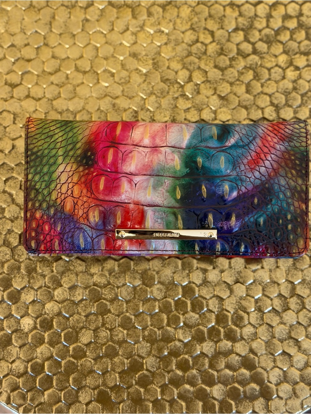 Brahmin Fallstruck Multicolor Embossed Leather Ady Wallet